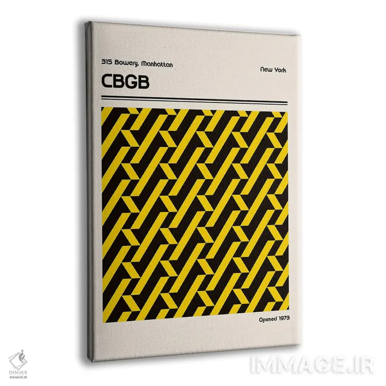 تابلو مدرن پوستر محل CBGB اثر رتردروم - نمای پرسپکتیو محصول