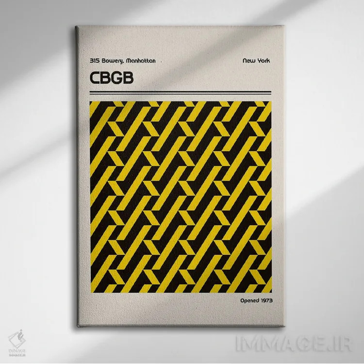 تابلو مدرن پوستر محل CBGB اثر رتردروم - نمای روبهرو روی دیوار