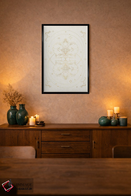 تابلو مینیمال ارکیده اسرارآمیز III اثر ان کی تی ان - D3B