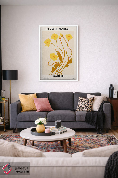 تابلو مدرن بازار گل. مادرید اثر ان کی تی ان - D3W