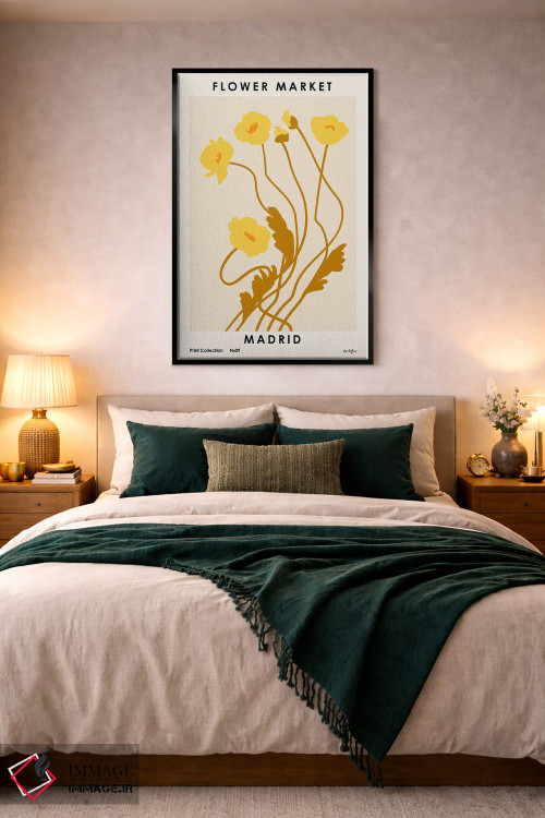 تابلو مدرن بازار گل. مادرید اثر ان کی تی ان - D4B