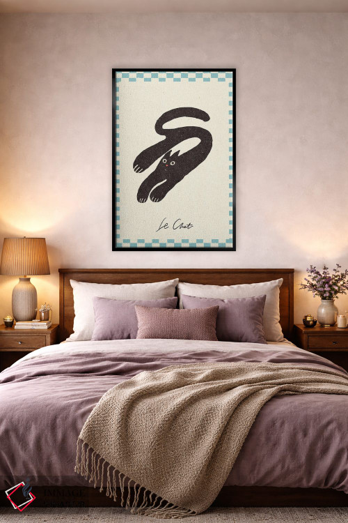 تابلو مینیمال گربه اثر ان کی تی ان - D4B