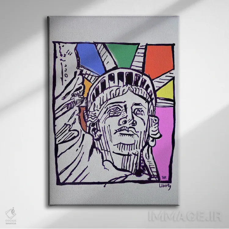 تابلو دکوراتیو آزادی اثر استیو اسپنسر - نمای روبهرو روی دیوار