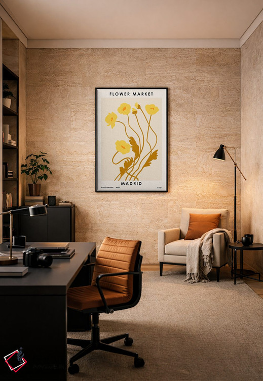 تابلو مدرن بازار گل. مادرید اثر ان کی تی ان - D6B