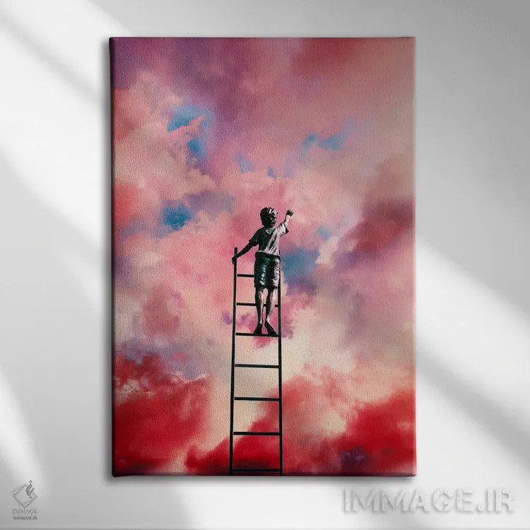 تابلو دکوراتیو نقاش ابر اثر تائودالپوی - نمای روبهرو روی دیوار