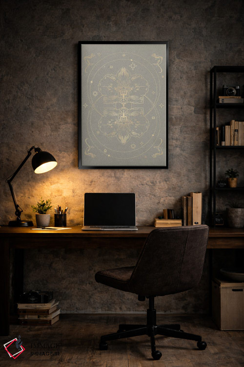 تابلو مینیمال ارکیده اسرارآمیز II اثر ان کی تی ان - D6B