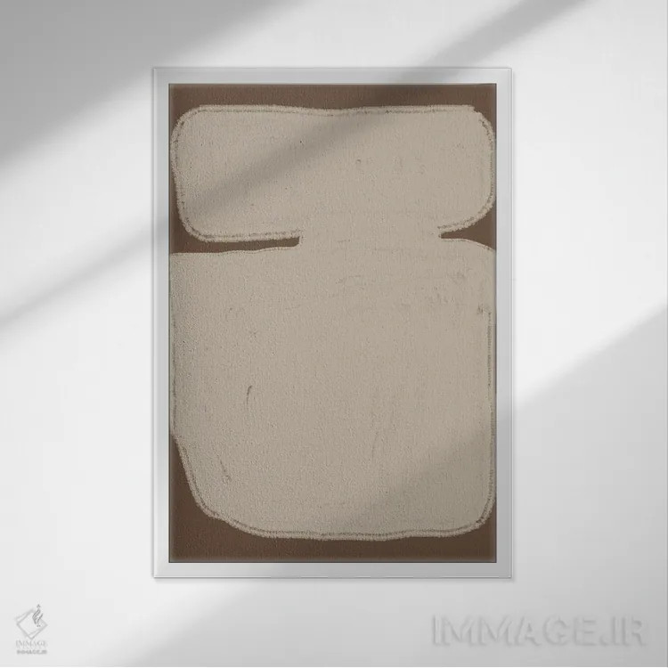 تابلو مینیمال گلدان شکل مدرن اثر استودیو می یوس - نمای قابدار سفید