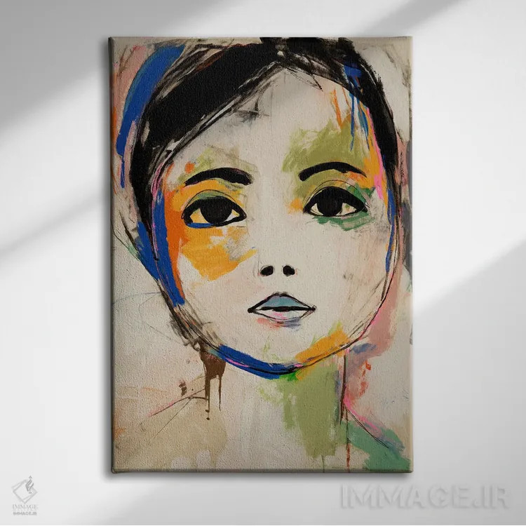 تابلو مدرن دایا اثر تری چایلد - نمای روبهرو روی دیوار
