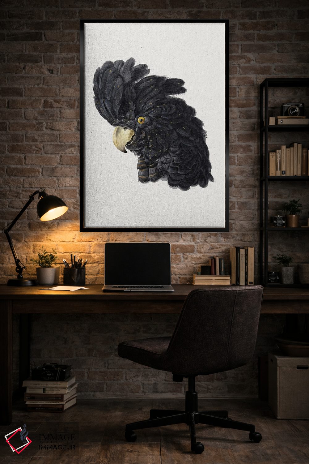 تابلو مدرن سر کاکاتو اثر آرت شوومان - D4B