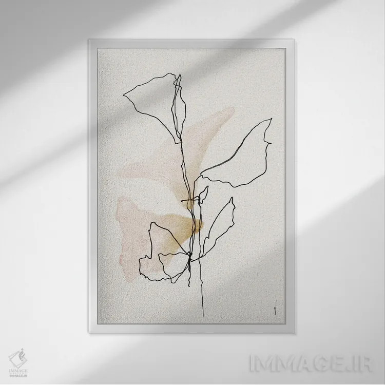 تابلو مینیمال بهشت نرم و لطیف اثر آنکی کویی - نمای قابدار سفید