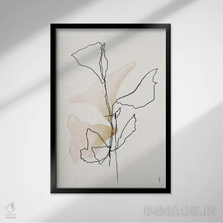 تابلو مینیمال بهشت نرم و لطیف اثر آنکی کویی - نمای قابدار مشکی
