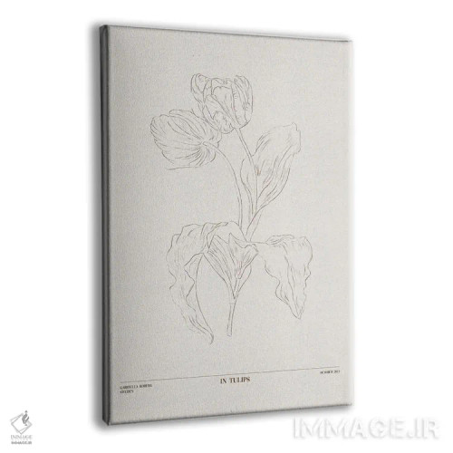 تابلو مینیمال در لاله ها اثر گابریلا روبرگ - نمای پرسپکتیو محصول