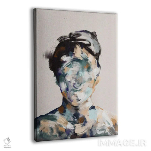 تابلو انتزاعی پرتره شماره ۲ اثر گابریلا روبرگ - نمای پرسپکتیو محصول