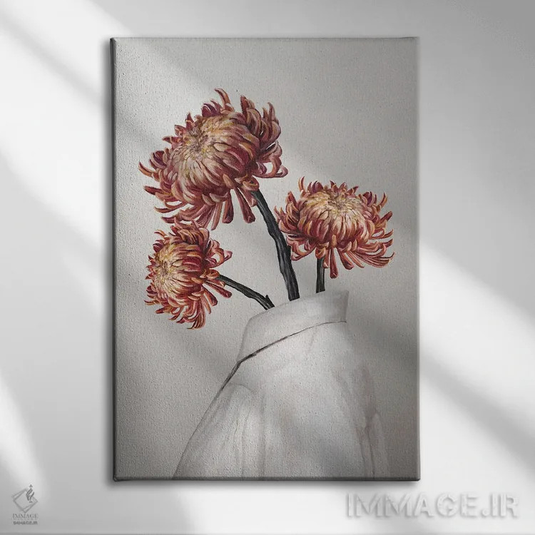 تابلو دکوراتیو در حال شکوفه دادن اثر گابریلا روبرگ - نمای روبهرو روی دیوار