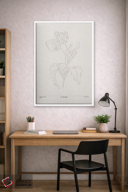 تابلو مینیمال در لاله ها اثر گابریلا روبرگ - D1W