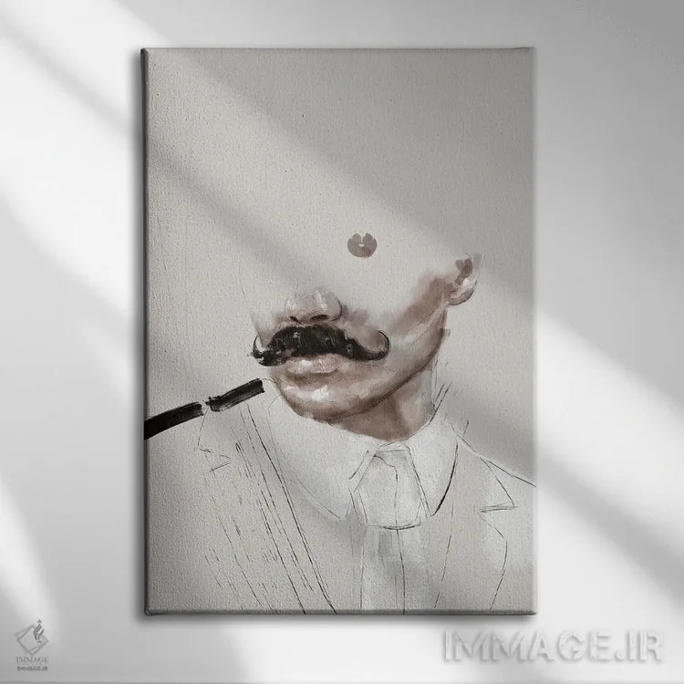 تابلو دکوراتیو مرد اثر گابریلا روبرگ - نمای روبهرو روی دیوار