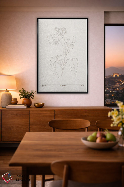تابلو مینیمال در لاله ها اثر گابریلا روبرگ - D3B