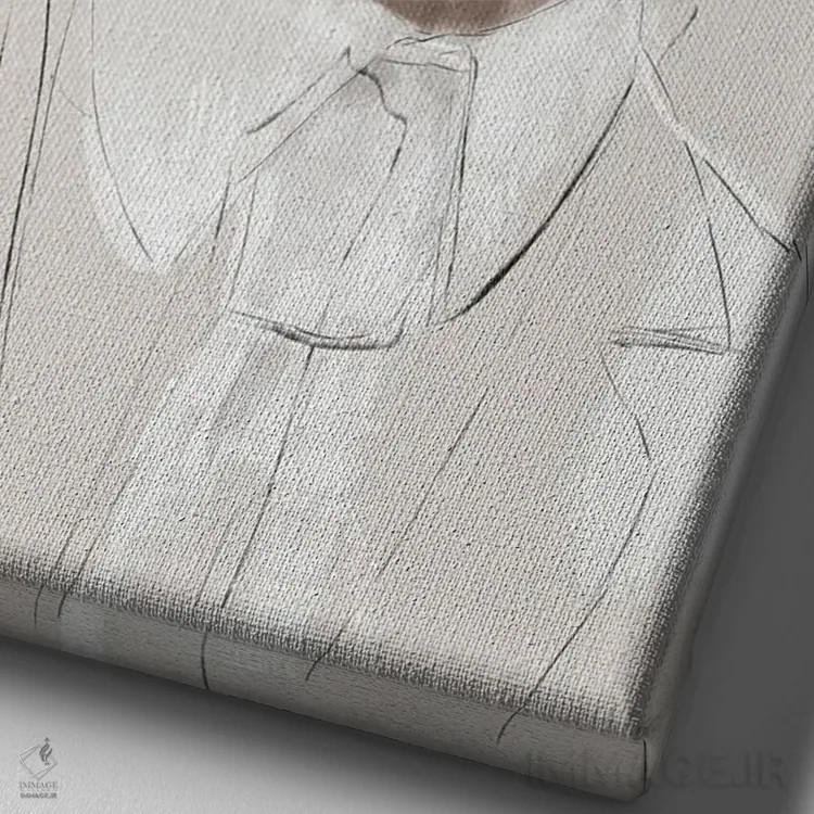 تابلو دکوراتیو مرد اثر گابریلا روبرگ - نمای نزدیک بافت بوم