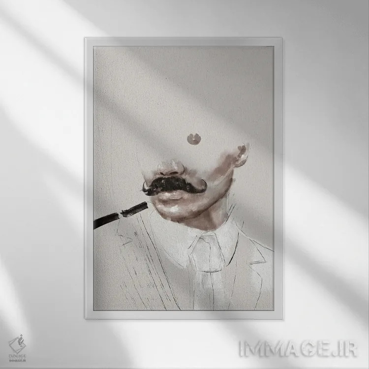 تابلو دکوراتیو مرد اثر گابریلا روبرگ - نمای قابدار سفید