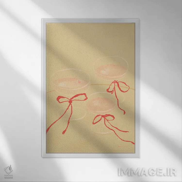 تابلو مدرن به سلامتی ما اثر کاتارینا پوریتشر - نمای قابدار سفید