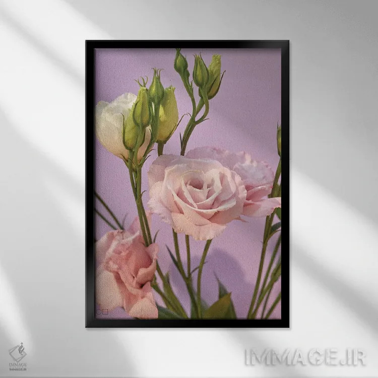 تابلو دکوراتیو ۶۰ اثر ماریان باسیل - نمای قابدار مشکی