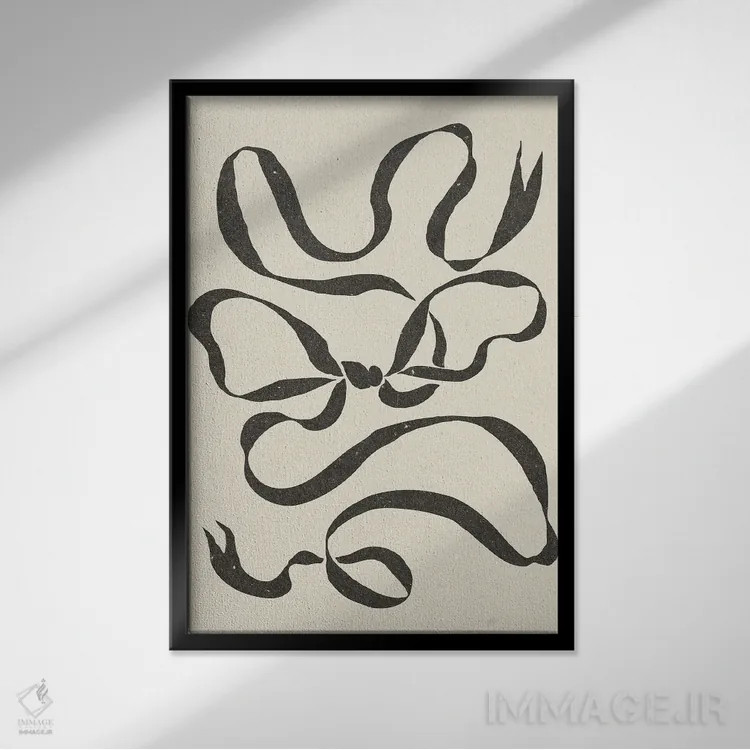 تابلو مدرن کمان ۳ اثر ان کی تی ان - نمای قابدار مشکی