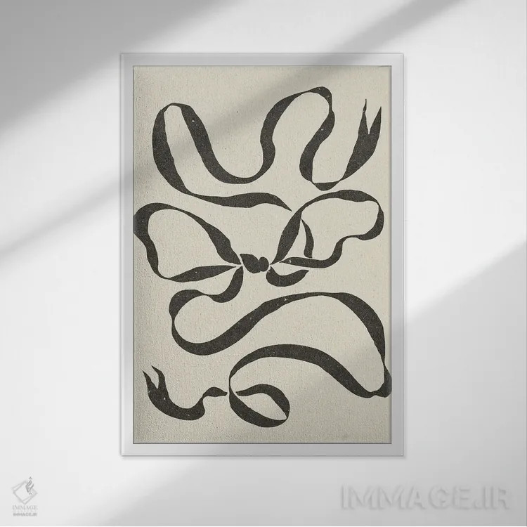 تابلو مدرن کمان ۳ اثر ان کی تی ان - نمای قابدار سفید