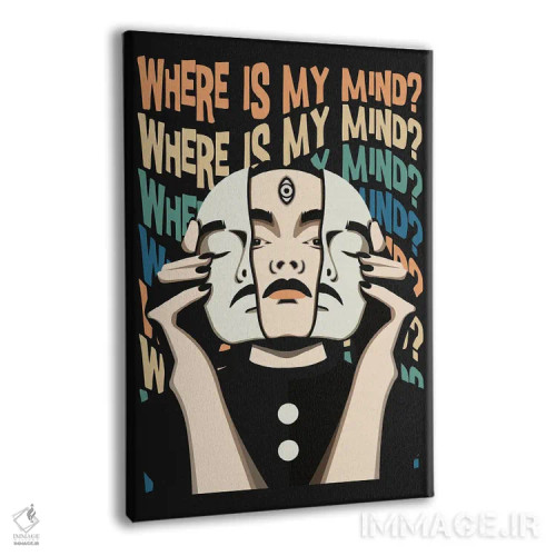 تابلو مدرن ذهنم کجاست؟ پیکسی ها اثر رتردروم - نمای پرسپکتیو محصول