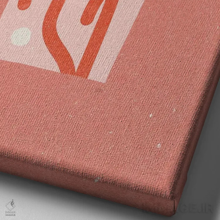 تابلو مدرن گلدان ۴ اثر ان کی تی ان - نمای نزدیک بافت بوم