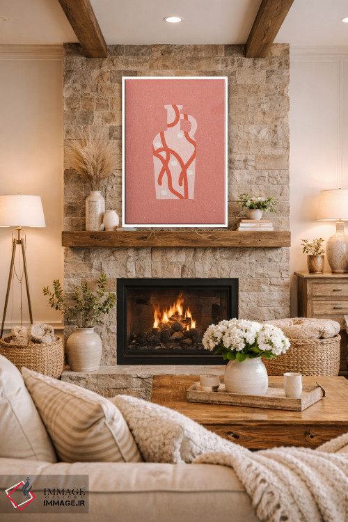 تابلو مدرن گلدان ۴ اثر ان کی تی ان - D1W