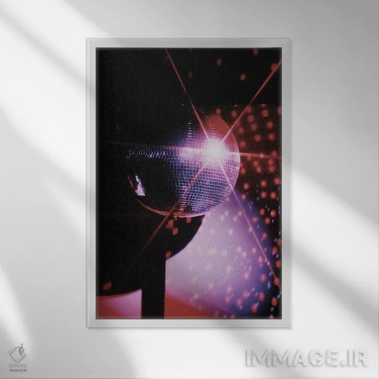 تابلو دکوراتیو تب دیسکو اثر سامانتا هیرن - نمای قابدار سفید