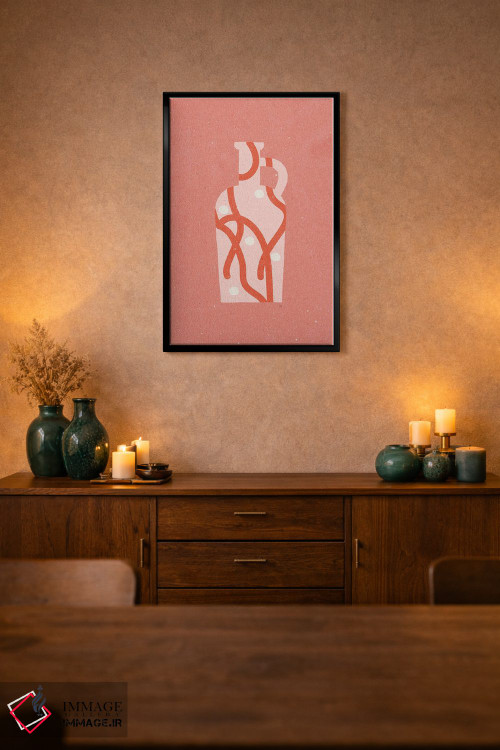 تابلو مدرن گلدان ۴ اثر ان کی تی ان - D3B