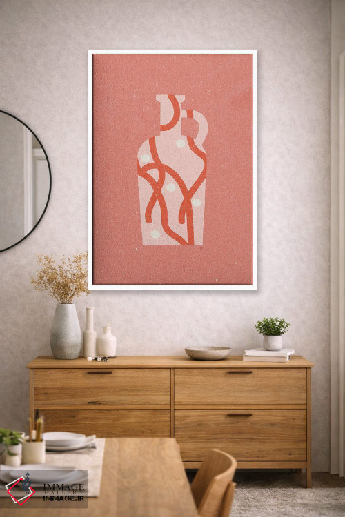 تابلو مدرن گلدان ۴ اثر ان کی تی ان - D2W