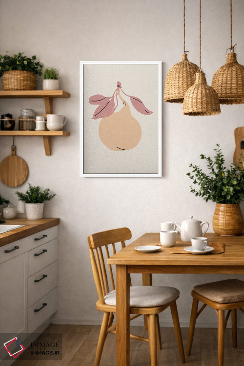 تابلو مدرن گلابی اثر ان کی تی ان - D3W