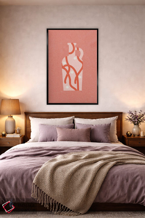 تابلو مدرن گلدان ۴ اثر ان کی تی ان - D5B