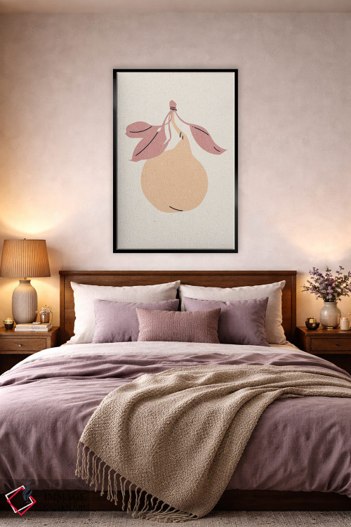 تابلو مدرن گلابی اثر ان کی تی ان - D5B