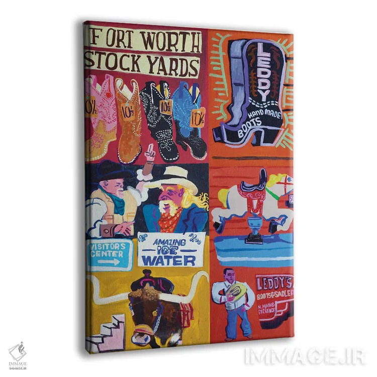 تابلو دکوراتیو فورت وورث اثر استیو اسپنسر - نمای پرسپکتیو محصول