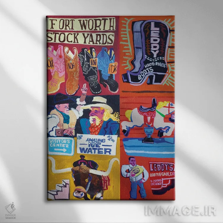 تابلو دکوراتیو فورت وورث اثر استیو اسپنسر - نمای روبهرو روی دیوار