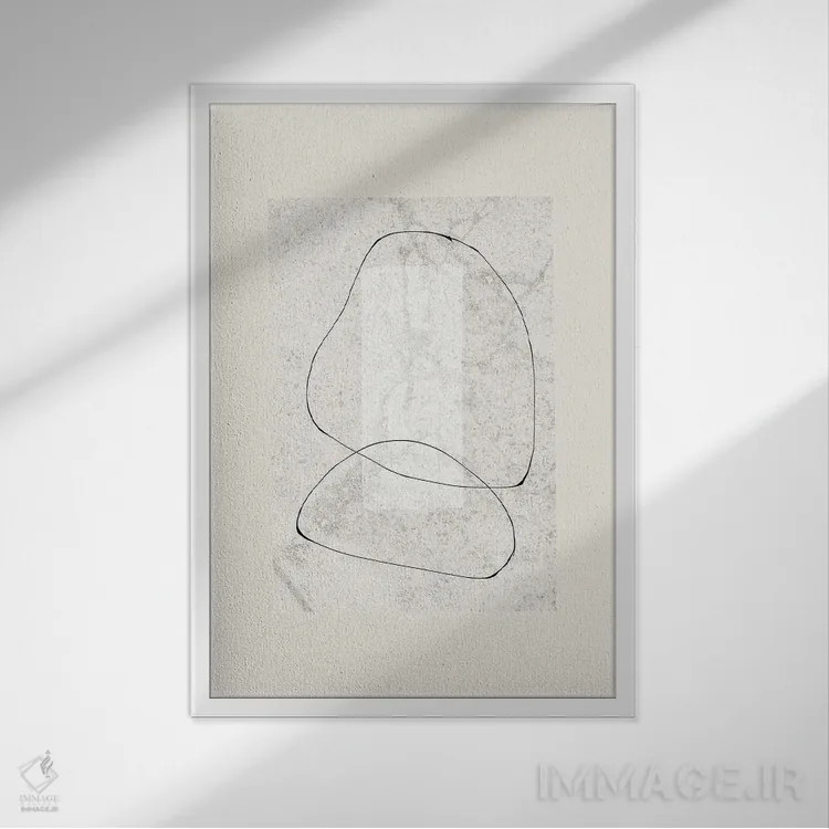 تابلو مینیمال ترکیب بندی چهارم اثر استودیو می یوس - نمای قابدار سفید