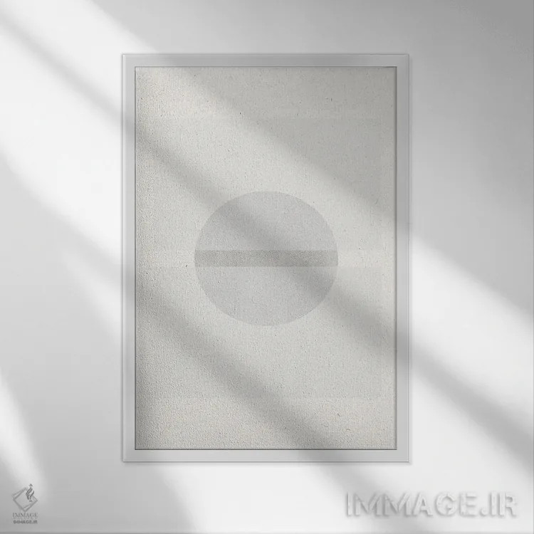 تابلو مینیمال کلاژ برآمدگی کاغذ دوم اثر استودیو می یوس - نمای قابدار سفید