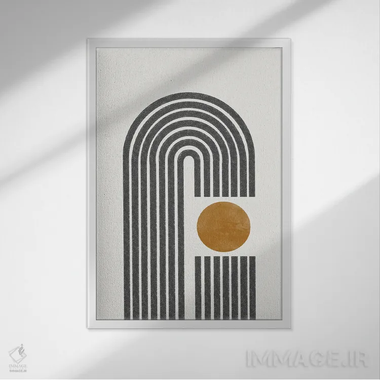 تابلو مینیمال طاق شماره ۴ اثر استودیو می یوس - نمای قابدار سفید
