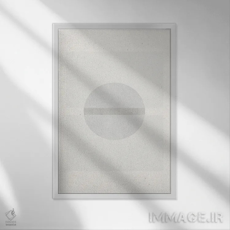 تابلو مینیمال کلاژ برآمدگی کاغذ اول اثر استودیو می یوس - نمای قابدار سفید