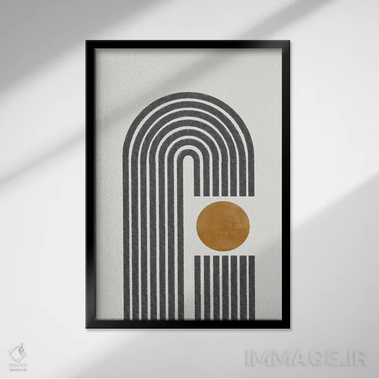 تابلو مینیمال طاق شماره ۴ اثر استودیو می یوس - نمای قابدار مشکی