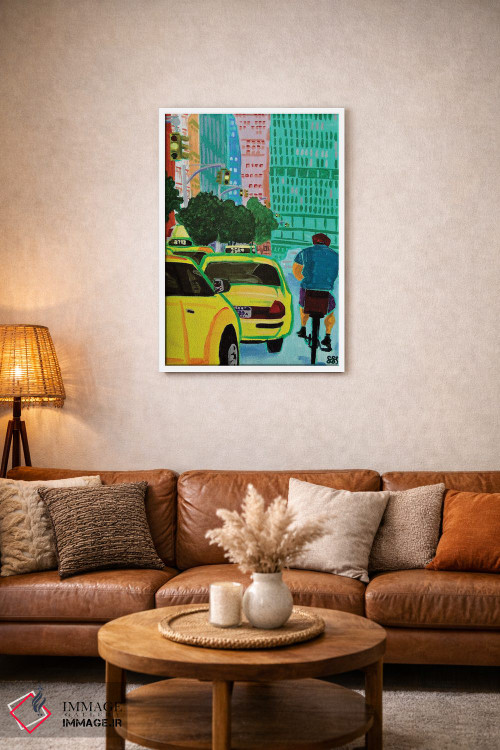 تابلو دکوراتیو دوچرخه خیابان پارک اثر استیو اسپنسر - D1W