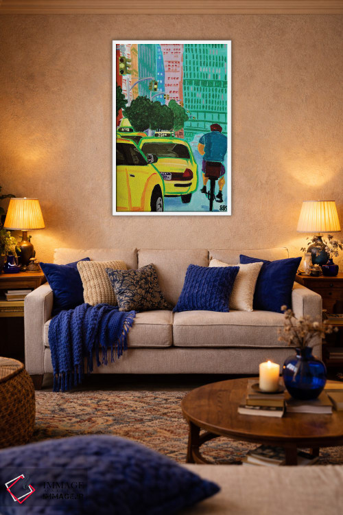 تابلو دکوراتیو دوچرخه خیابان پارک اثر استیو اسپنسر - D2W