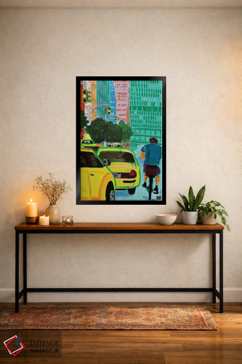 تابلو دکوراتیو دوچرخه خیابان پارک اثر استیو اسپنسر - D5B