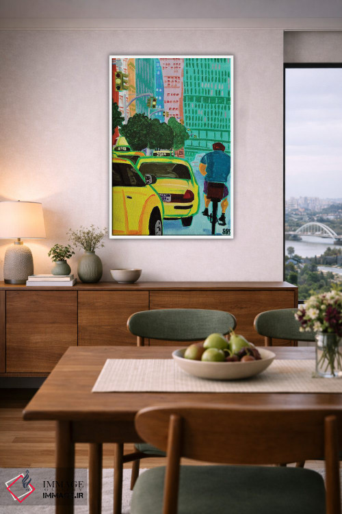 تابلو دکوراتیو دوچرخه خیابان پارک اثر استیو اسپنسر - D6W