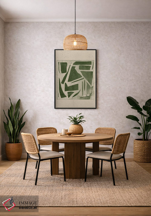 تابلو مینیمال کات اوت کاغذی سبز اول اثر استودیو می یوس - D5B