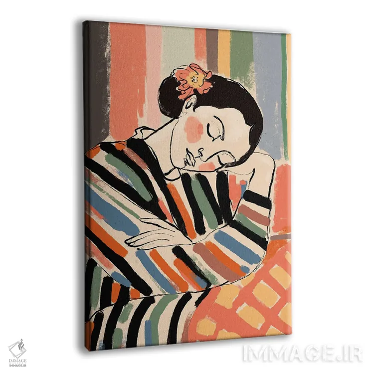 تابلو مدرن چرت کوتاه اثر تری چایلد - نمای پرسپکتیو محصول