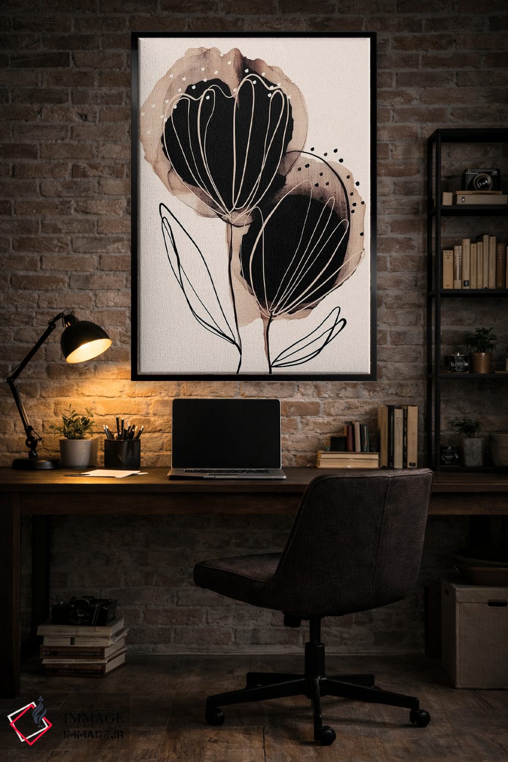 تابلو مینیمال شکوفه اثر تری چایلد - D5B
